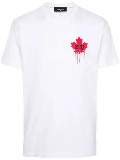 DSQUARED2 WHITE CREWNECK T-SHIRT