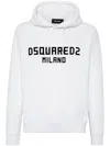 Dsquared2 Hoodie Cotton Drawstring Hood In White