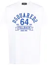 Dsquared2 College Printed Cotton Jersey T-shirt In White