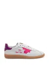 Dsquared2 White Low-top Nappa Purple Accent Sneakers In White