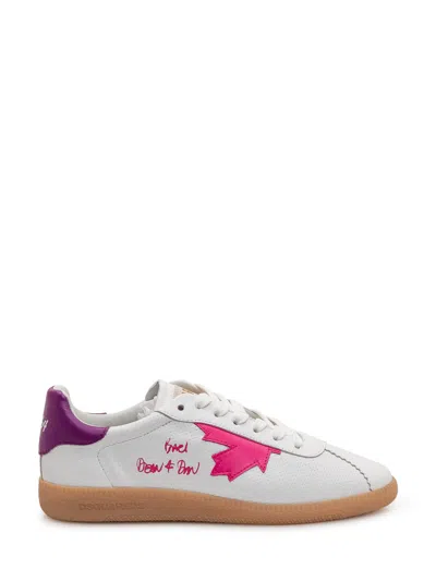DSQUARED2 WHITE LOGO SNEAKERS