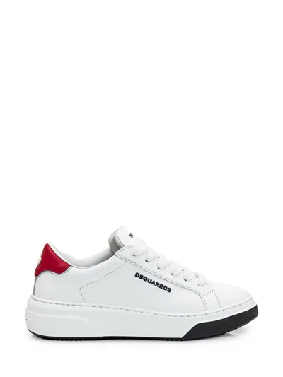 DSQUARED2 WOMEN WHITE LOGO SNEAKERS, 3.5 LUXURY SNEAKERS FOR WOMEN DARVEYS