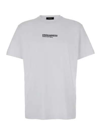 DSQUARED2 WHITE LOGO T-SHIRT