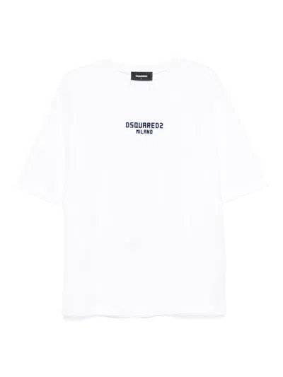 DSQUARED2 WHITE LOGO T-SHIRT