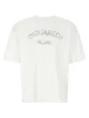Dsquared2 Loose Fit White Cotton Jersey T-shirt With Vintage-effect Logo In White