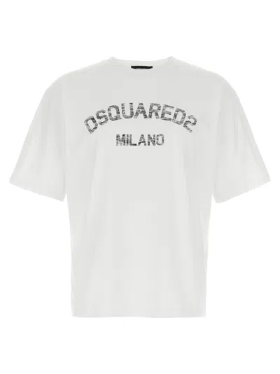 DSQUARED2 WHITE LOOSE FIT T-SHIRT