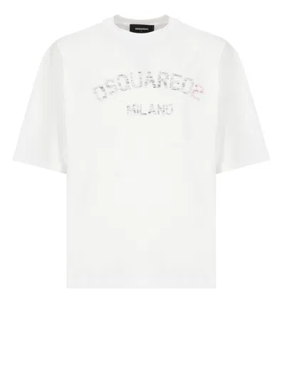 Dsquared2 White Loose Fit Tee T-shirt