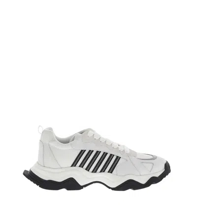 DSQUARED2 WHITE LOW-TOP SNEAKERS