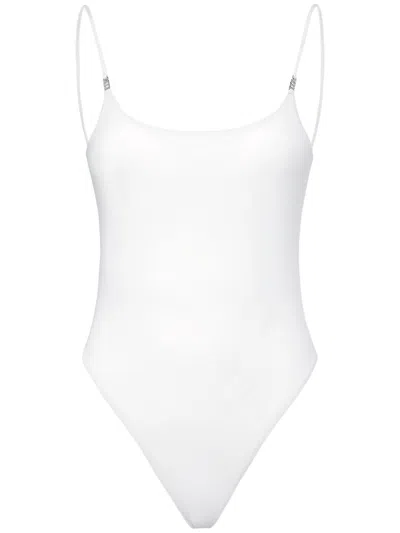 Dsquared2 White One-piece Swimsuit With Thin Straps