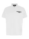 Dsquared2 White Polo Shirt With Embroidered Logo On The Front In White