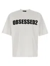 Dsquared2 Solid Color Cool Fit Crew-neck T-shirt With Printed Logo In White