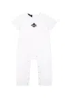 Dsquared2 White Romper For Baby Boy With Black Logo In White
