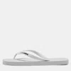 Dsquared2 White Rubber Logo Flip Flops In Multi