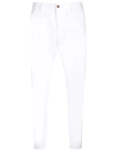 Dsquared2 White Sexy Chino Trousers In Animal Print
