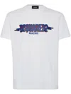 Dsquared2 White Crewneck T-shirt With Logo Print On The Front In White