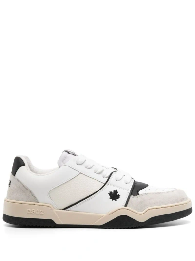 Dsquared2 White Skate Leather Sneakers