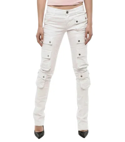 Dsquared2 White Skinny Cargo Pants