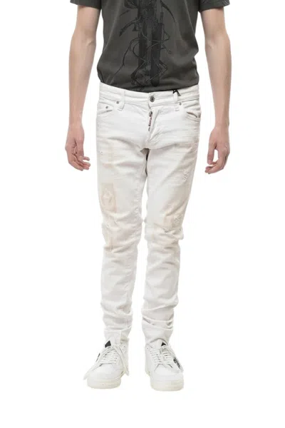 Dsquared2 White Skinny Low Rise Jeans