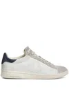 Dsquared2 Dirty Maple Leaf Boxer Leather Sneakers In White