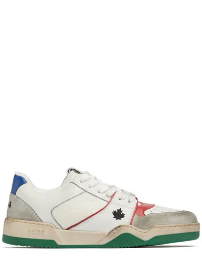 DSQUARED2 WHITE SPIKER SNEAKERS