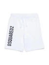 Dsquared2 Logo-print Cotton Shorts In White