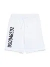 Dsquared2 Logo-print Cotton Shorts In White