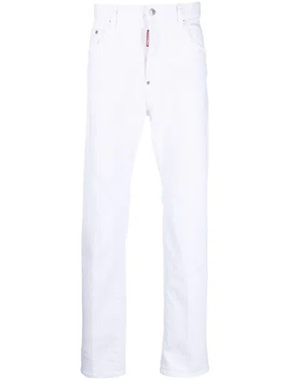 Dsquared2 White Straight Leg Jeans