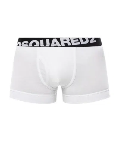 Dsquared2 White Stretch Cotton Boxers