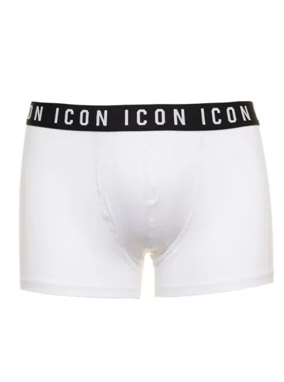 DSQUARED2 WHITE STRETCH COTTON BRIEFS