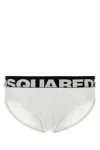 Dsquared2 White Stretch Swimming Brief In White
