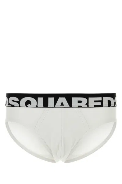 Dsquared2 White Stretch Swimming Brief