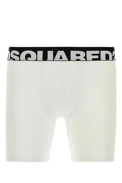 Dsquared2 White Stretch Swimming Trunk