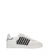 Dsquared2 White Stripes Sneakers In Multi