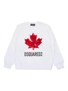 Dsquared2 Kids Maple Leaf Logo Sweatshirt In White
