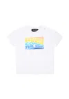 Dsquared2 White T-shirt For Baby Boy With Multicolor Logo In White