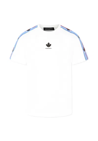 Dsquared2 Kids' White T-shirt For Boy With Logo