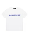 DSQUARED2 WHITE T-SHIRT WITH DSQUARED2 LETTERING