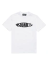 DSQUARED2 WHITE T-SHIRT WITH DSQUARED2 PRINT