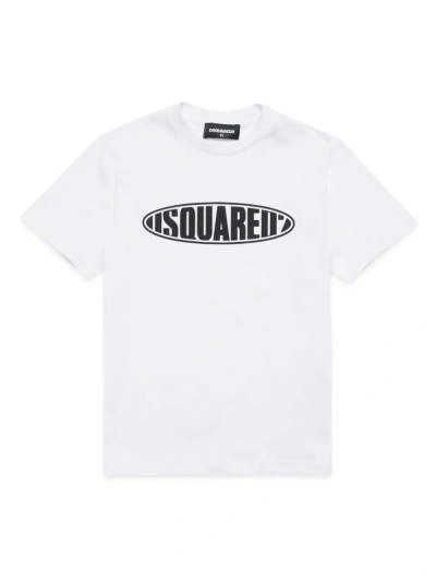 Dsquared2 Kids' White T-shirt With  Print