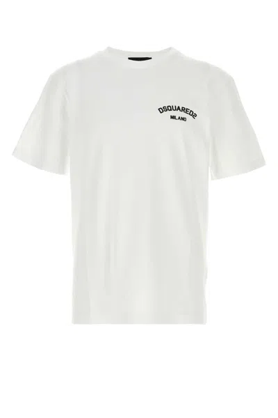DSQUARED2 DSQUARED2  WHITE T-SHIRT WITH LOGO