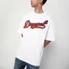 Dsquared2 Mens White Embossed Text-print Loose-fit Cotton T-shirt Xl In White