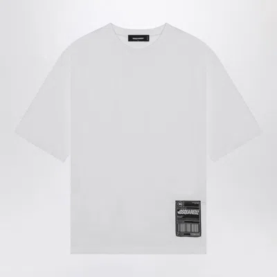 Dsquared2 White T-shirt With Logo Patch Men