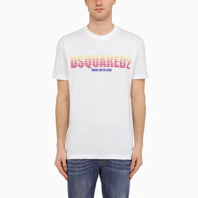 Dsquared2 White Cotton T-shirt