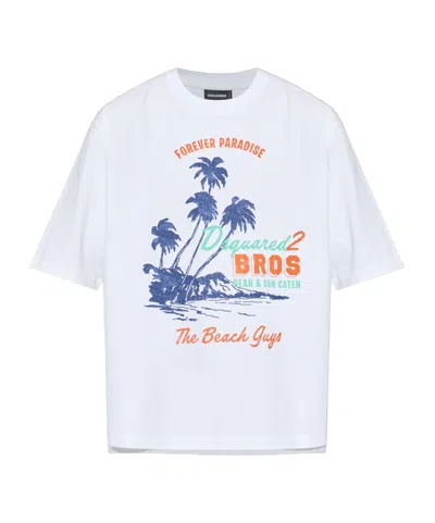 Dsquared2 White T-shirt With Print