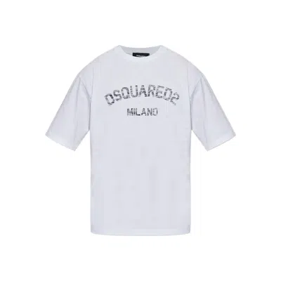 Dsquared2 Relaxed Fit Cotton T-shirt In Blue