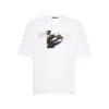 Dsquared2 Graphic Print Crew Neck Short Sleeve T-shirt In White