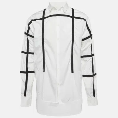 Dsquared2 White Tape Trim Cotton Shirt