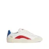 Dsquared2 White Leather Sneakers With Contrasting Accents In White