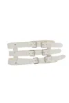 Dsquared2 Leather Bustier Belt In White
