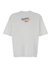 Dsquared2 White T‑shirt With Round Neck And Embroidered Logo On The Front